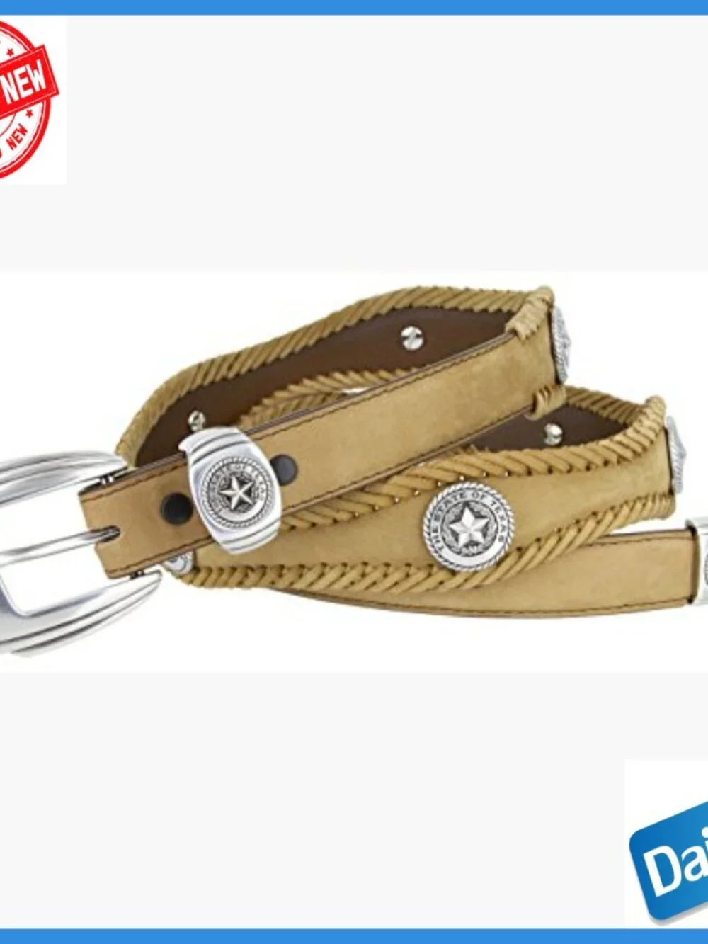 Western Braided Leather Belt 1